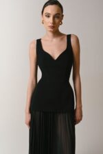 Black Dress w/Pleats - Image 3