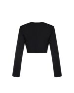 Cropped Black and White Blazer - Image 2