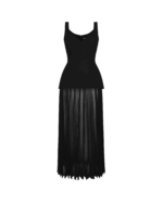 Black Dress w/Pleats