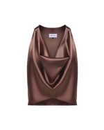 Brown Satin Top