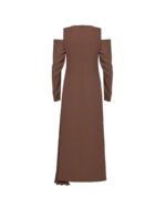 Brown Dress w/Pleated Detail - Image 2