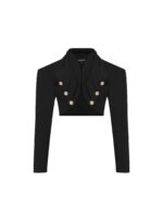 Cropped Blazer w/Golden Buttons