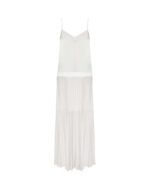 White Maxi Dress with Chiffon Cape - Image 2