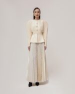 Beige Pleated Skirt - Image 2