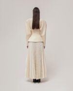 Beige Pleated Skirt - Image 3